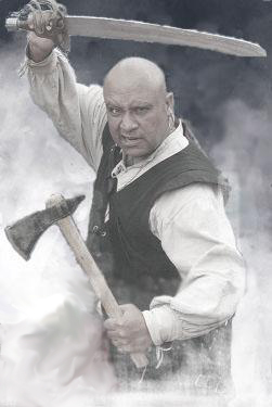 One of many pirates for hire at Pirates for Parties an actor that has appeared in Disney's Pirates of the Caribbean Movies